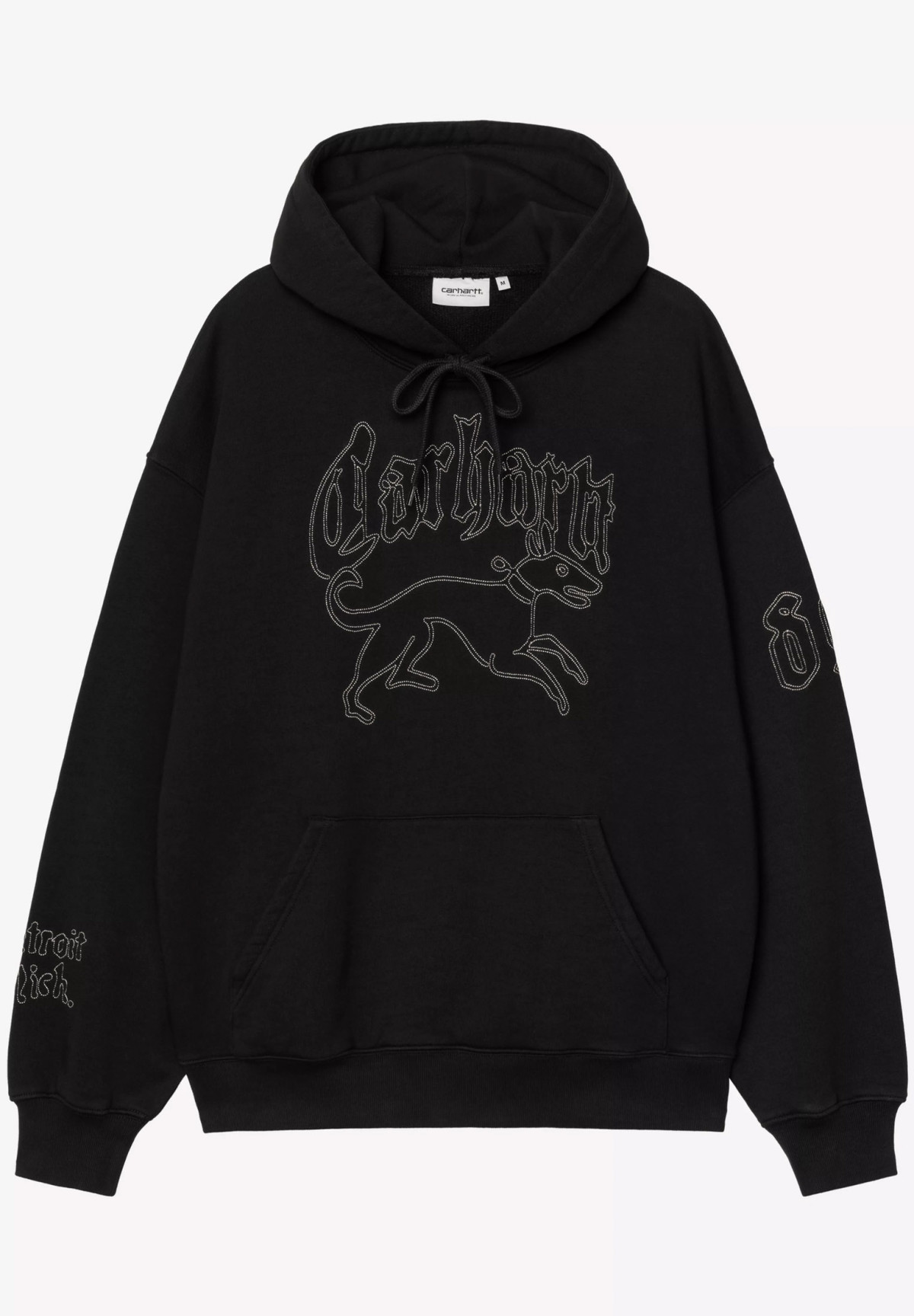 Carhartt WIP Hooded Hackwork Sweat Black / Wall