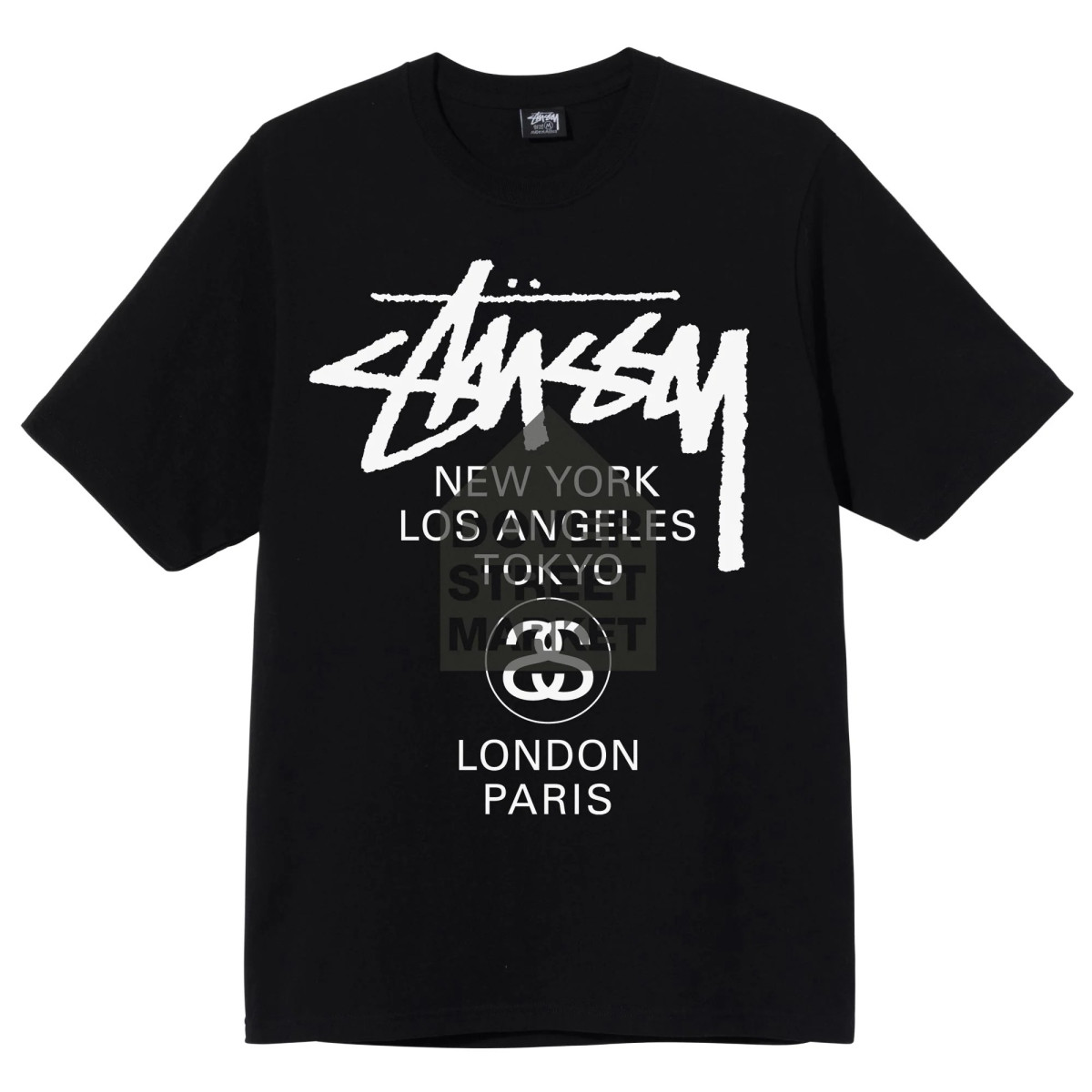 Stussy x DSM World Tour Tee Black