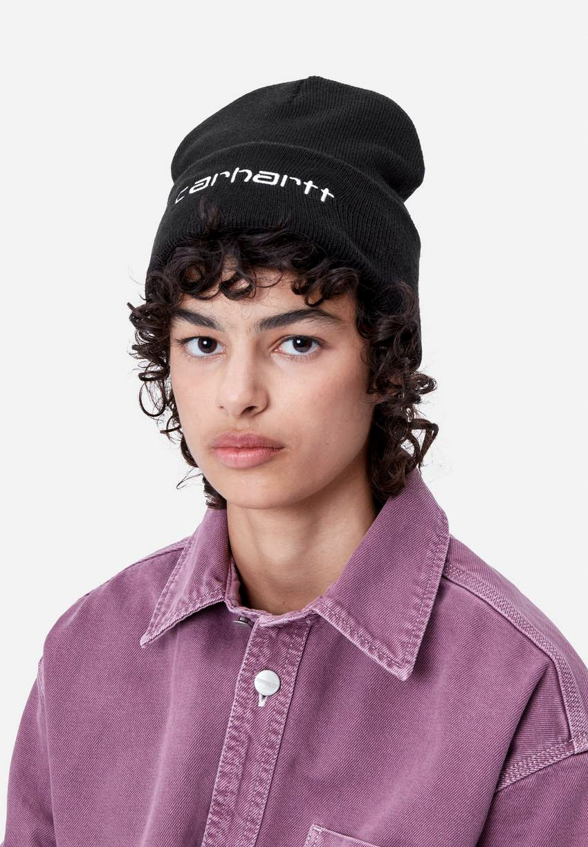 Carhartt WIP Script Beanie Black / White