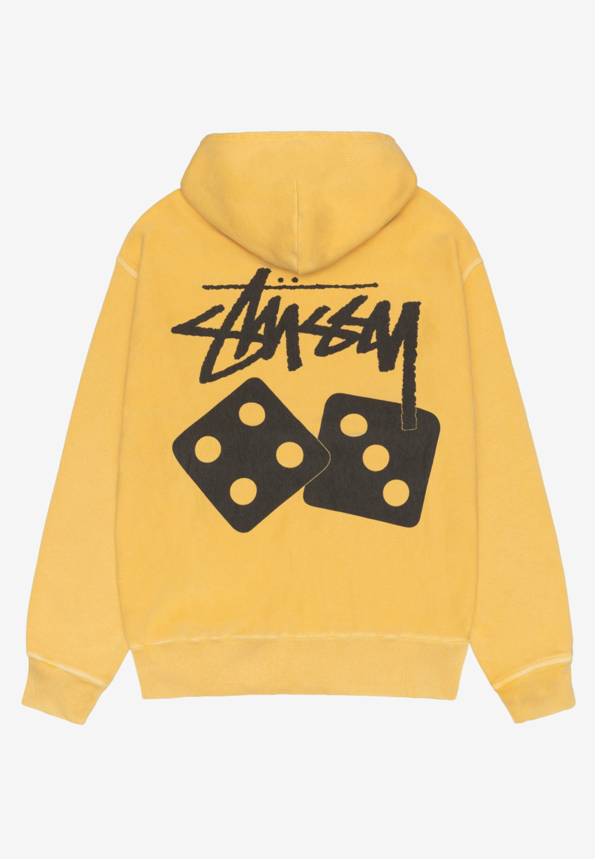 Stussy Dice Pig. Dyed Zip Hood Yellow