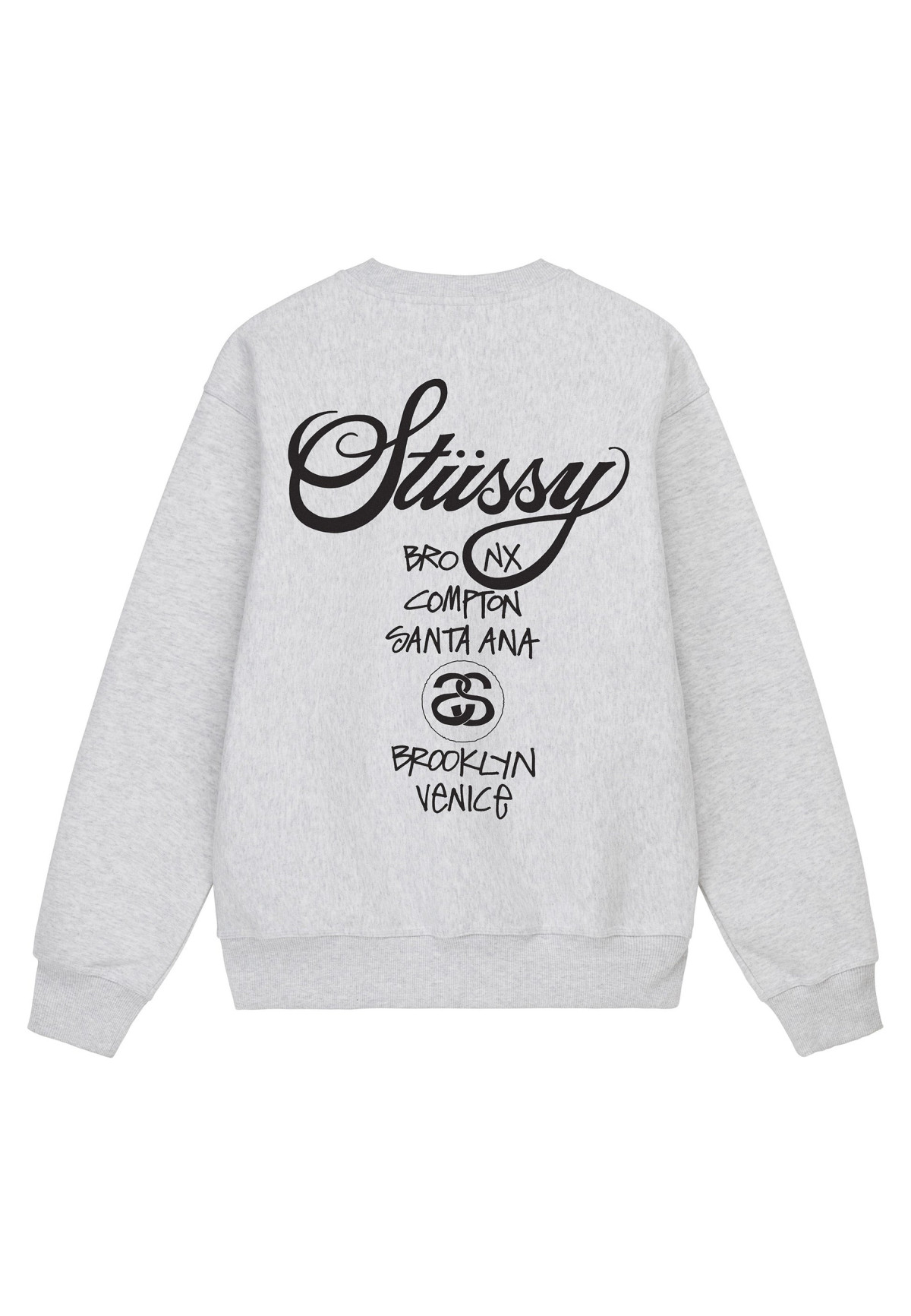 Stussy World Tour Crew Ash Heather
