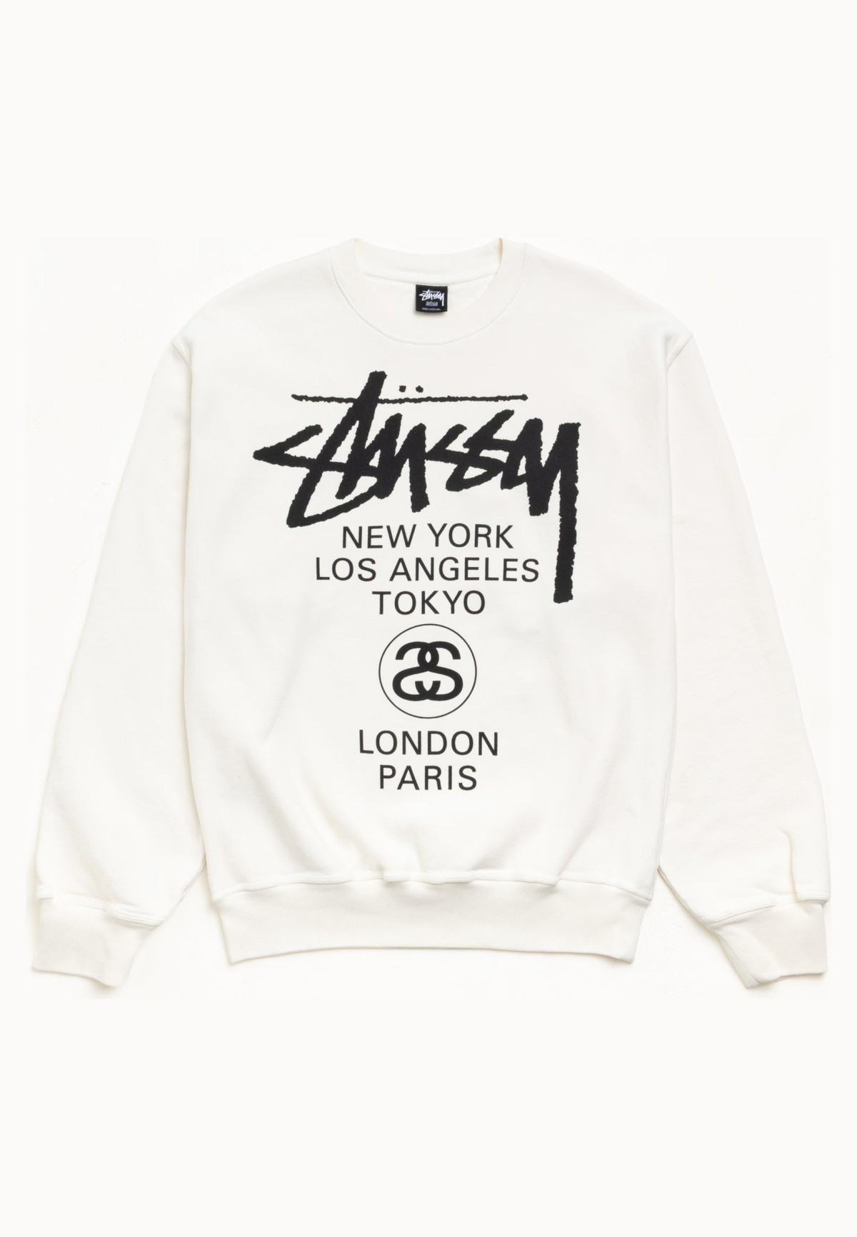 Stussy World Tour Crew Pigment Dyed Natural