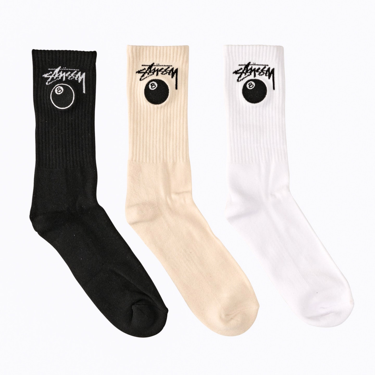 Skarpetki Stussy 8 Ball Socks 3-Pack Multi