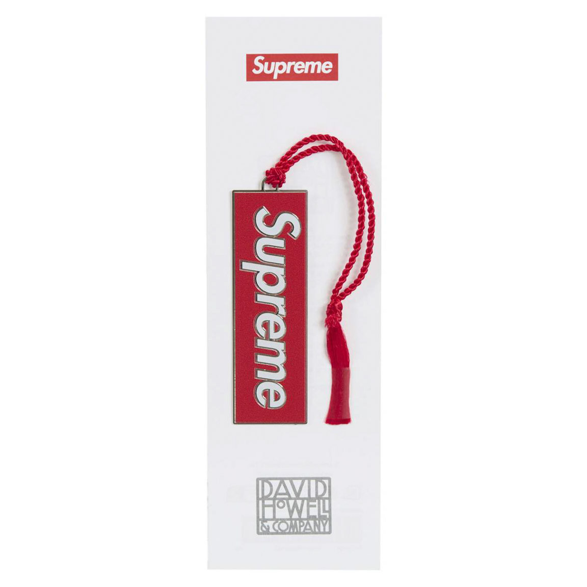 Supreme® David Howell & Co. Metal Bookmark Red
