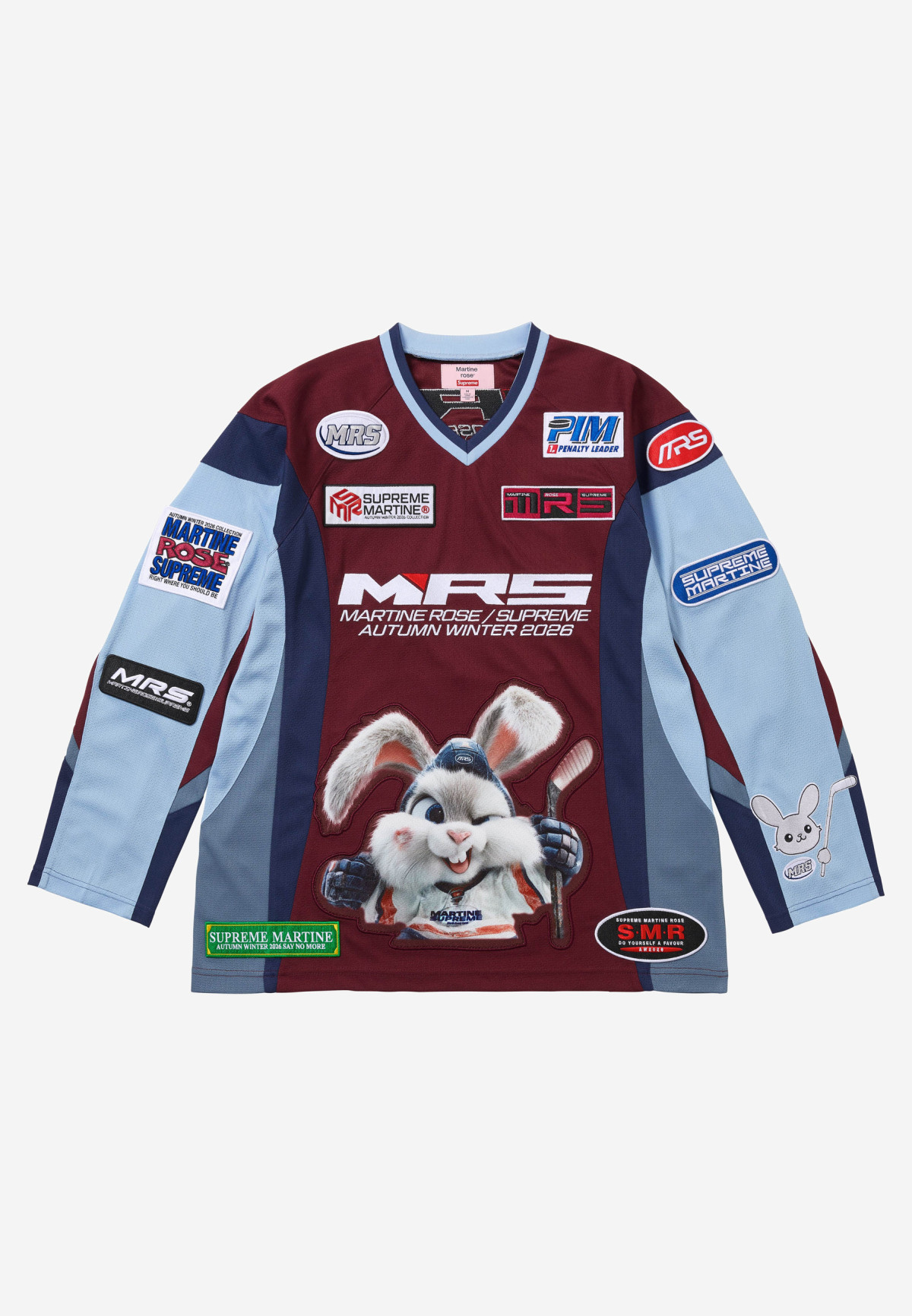 Supreme x Martine Rose Hockey Jersey Burgundy