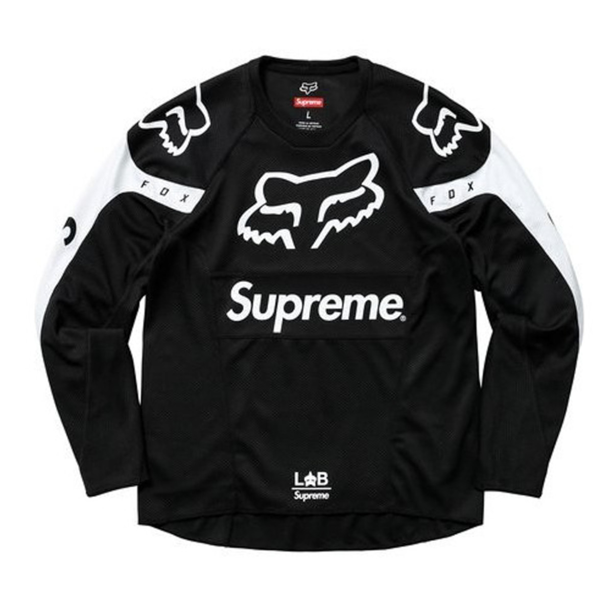 Supreme x Fox Racing Moto Jersey Top Black