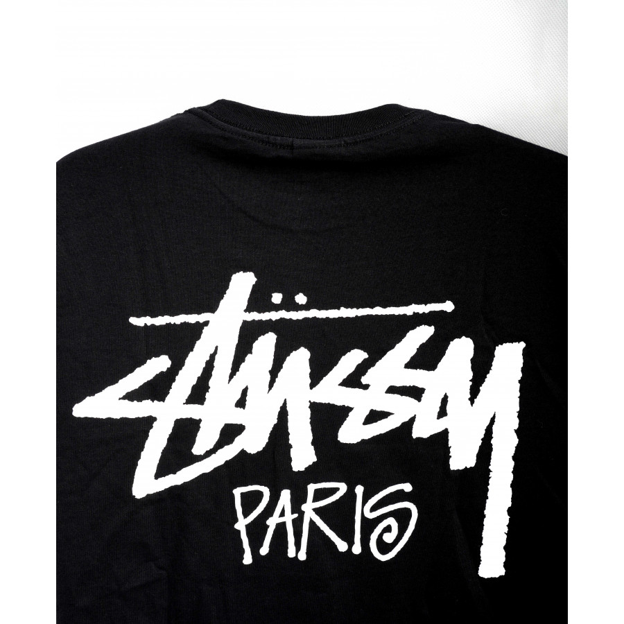 Stussy Stock Paris Tee Black