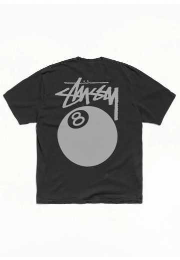 Stussy 8 Ball Tee Pigment Dyed Fade Black