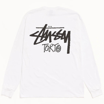 Stussy Stock Tokyo LS Tee White