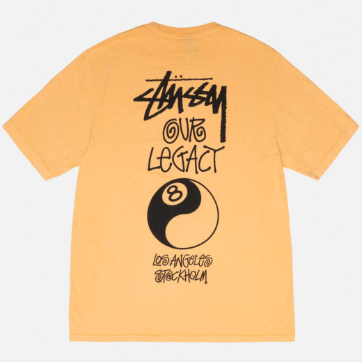 Stussy x Our Legacy 8 Ball Yin Yang Tee Pigment Dyed Peach