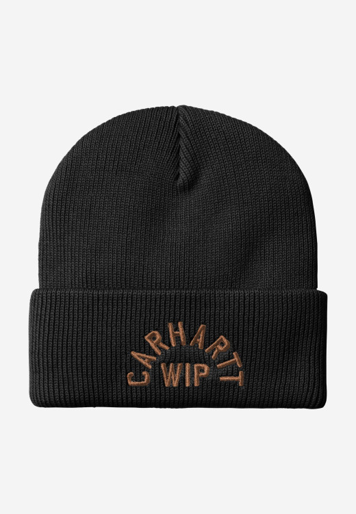 Carhartt WIP Arch Script Beanie Black / WIP H Brown