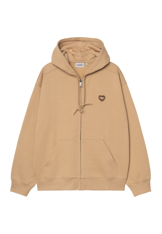 Carhartt WIP Hooded Heart II Hartt Sweat Jacket Dusty H Brown