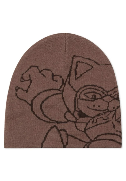 RIPNDIP Rokkunerm Skull Beanie Brown