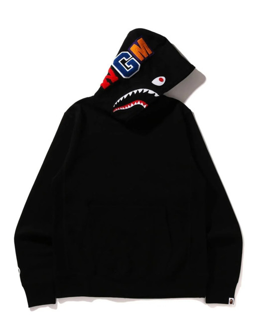BAPE® A Bathing Ape Shark Pullover Hoodie Black