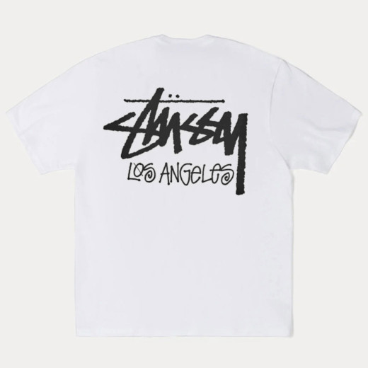 Stussy Stock Los Angeles Tee White