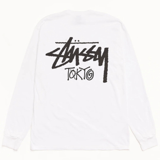 Stussy Stock Tokyo LS Tee White