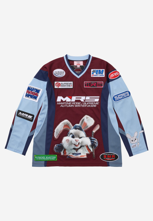 Supreme x Martine Rose Hockey Jersey Burgundy