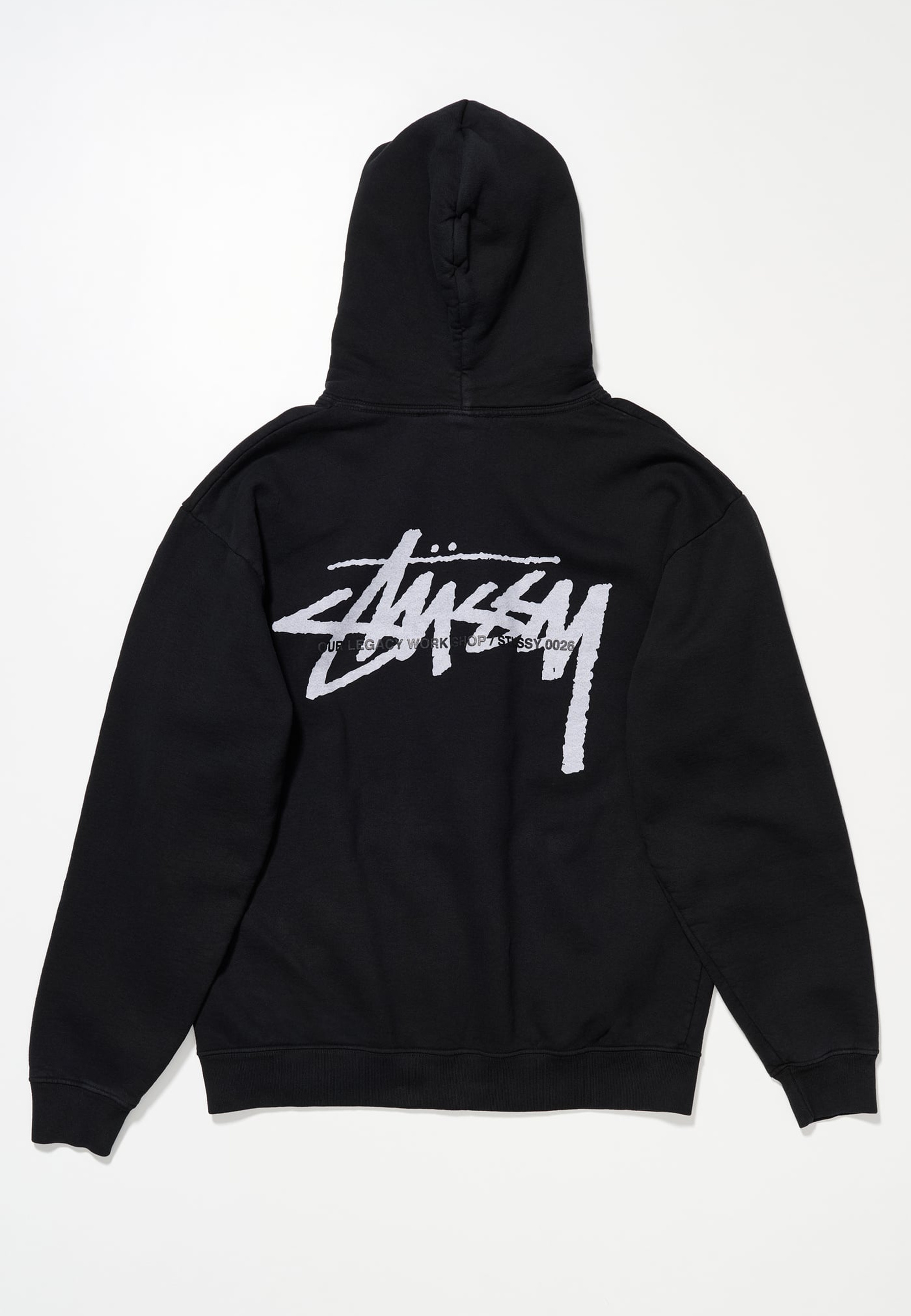 Stussy x Our Legacy Yin Yang Pig. Dyed Hood Overdyed Black