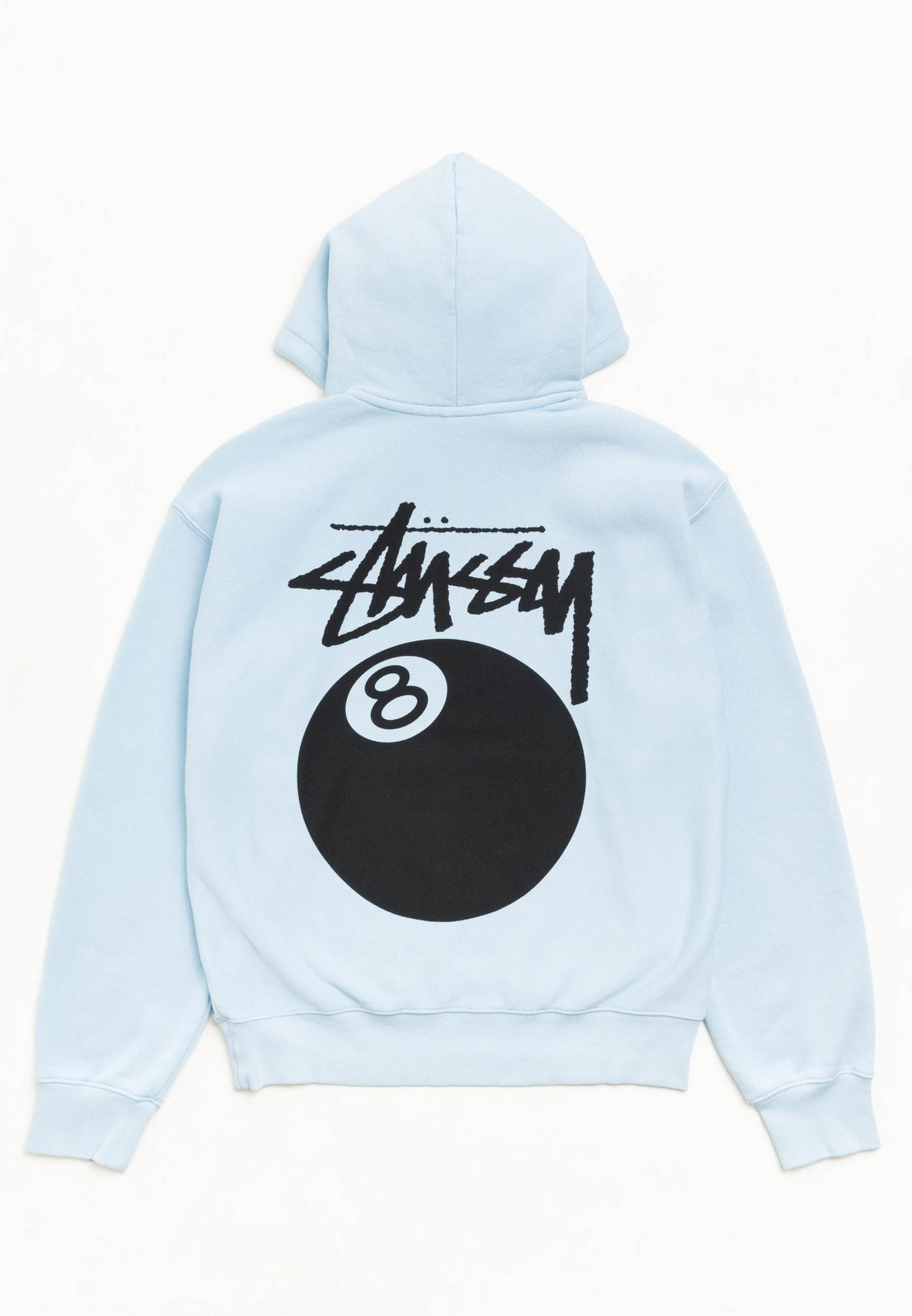 Bluza Stussy 8 Ball Hoodie Garment Dyed Sky Blue