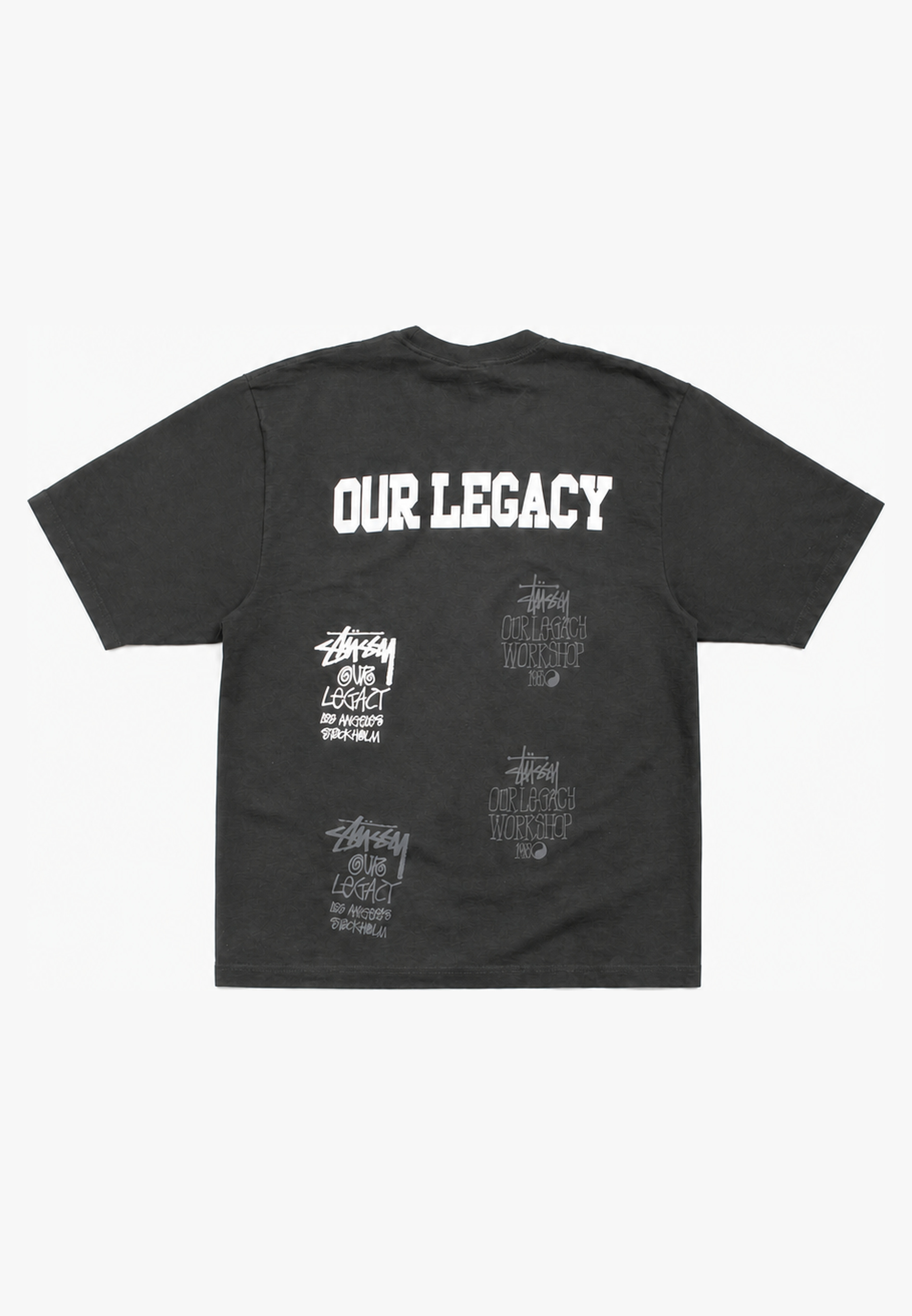 Stussy x Our Legacy Stamp Tee Pigment Dyed Faded Black