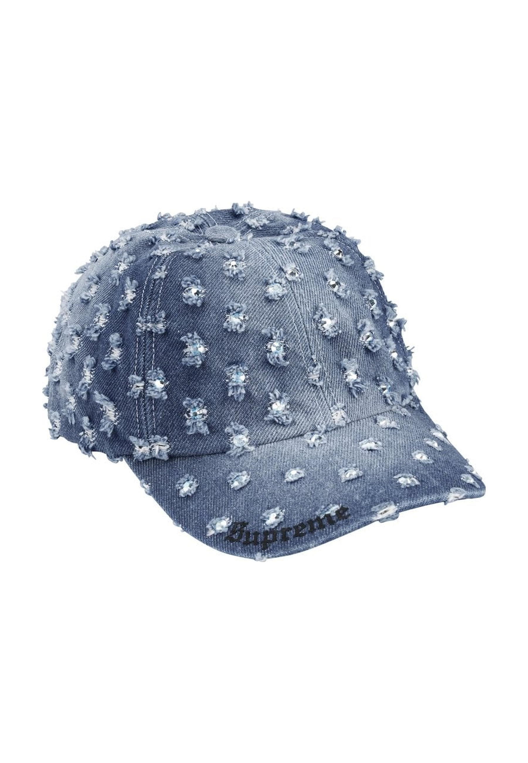 Supreme® Rhinestone Hole Punch Denim 6-Panel Washed Indigo